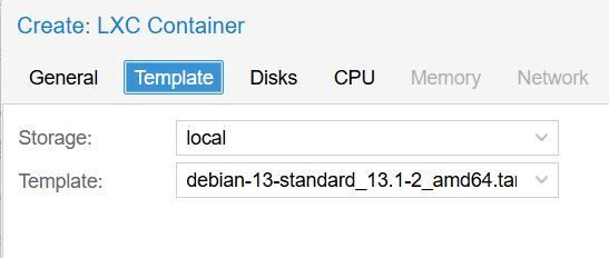 Template Debian