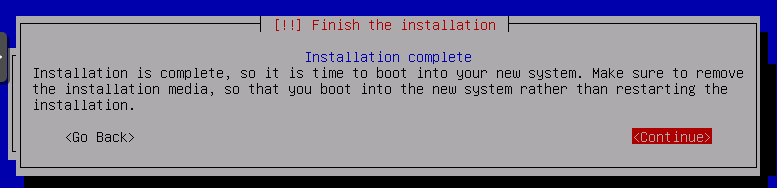 Finish Installation