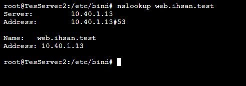 Gambar 16 Pengujian nslookup